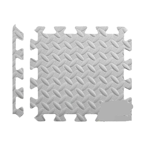 Puzzle-Übungsmatte Gymnastikmatten Eva Foam Bodenfliesen Schutzbodenmatten for Fitnessgeräte Suelo Gimnasio(Gray,12pcs) von SITBXO