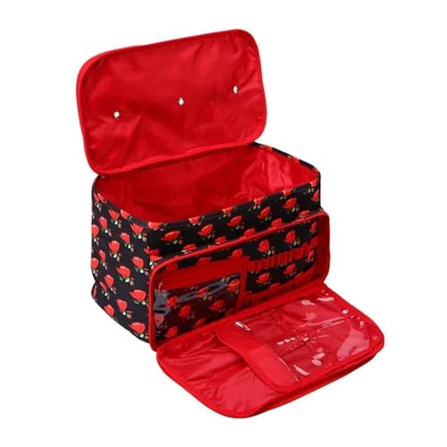 SITBXO Strickwerkzeuge Tasche aufbewahren Garn-Aufbewahrungstasche, wasserdichte Nähzubehör-Aufbewahrungstaschen, quadratische Strick-Einkaufstasche(Empty Bag-D) von SITBXO