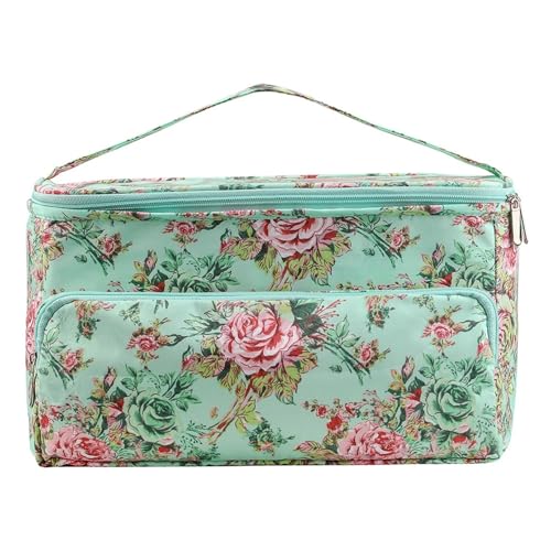 SITBXO Strickwerkzeuge Tasche aufbewahren Wolle Häkelnadeln Taschen Oxford Tuch Strickgarn Garn Druck Aufbewahrung Tote Nadeln Handarbeit Nähzubehör Organizer(D) von SITBXO