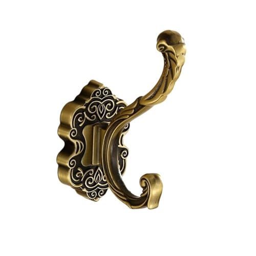 SITBXO kleiderhaken 1/2 Stück Kleiderhaken aus Aluminiumlegierung, 11,9 x 9,5 cm, Gold/Bronze/Messing/Kupfer/Schwarz/Weiß, Metall-Wandhaken(Bronze-1pcs) von SITBXO