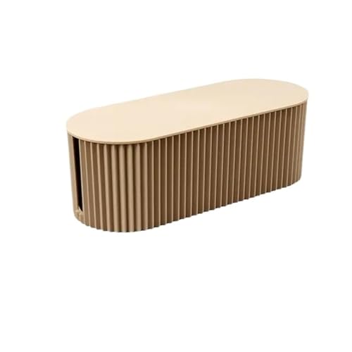 Steckdosenleiste, Kabelaufbewahrungsbox, Kabelaufbewahrungs-Organizer, Schreibtisch-Kabel-Organizer, Verlängerungskabel-Verstecke for Kabel, Steckdosenleisten Kabelmanagementbox(Khaki S) von SITBXO