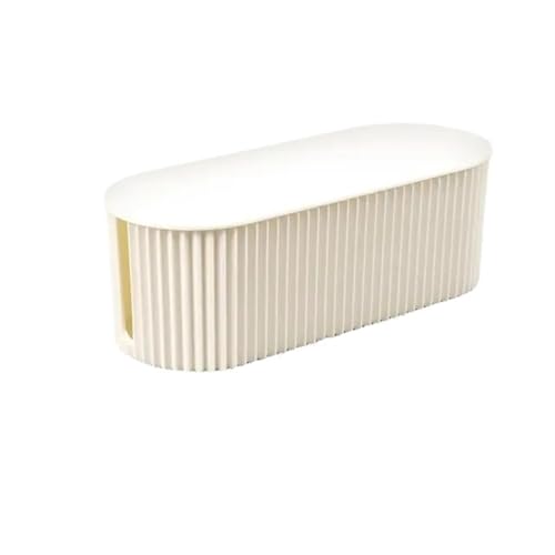 Steckdosenleiste, Kabelaufbewahrungsbox, Kabelaufbewahrungs-Organizer, Schreibtisch-Kabel-Organizer, Verlängerungskabel-Verstecke for Kabel, Steckdosenleisten Kabelmanagementbox(WHITE S) von SITBXO
