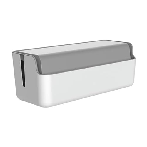 Steckdosenleiste Aufbewahrungsbox Kabelmanagement Wickler for Steckdosen Handyhalter Ladekabel Organizer Kabelmanagementbox(GRAY) von SITBXO
