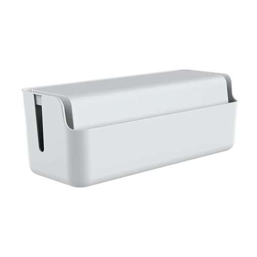 Steckdosenleiste Aufbewahrungsbox Kabelmanagement Wickler for Steckdosen Handyhalter Ladekabel Organizer Kabelmanagementbox(WHITE) von SITBXO