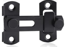 Riegel Edelstahl 4Stk.Türverriegelung riegelschloss Schwarz Riegel tür Türriegel Außen,Vorreiber für Türen, Fenster, Gärten, Badezimmer,Schrank,Corny Big von SITERITELTD