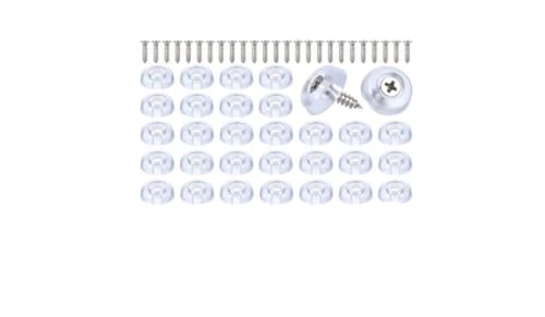 SITERITELTD 30 Stück Gummifüße Schraubbar, Transparente Möbelfüße mit Schrauben Schneidebretter Gummipuffer 17 mm Rund rutschfeste Gummifüße für Möbel Schreibtische Sofas Stühle Racks SITERITELTD 30 Stück Gummifüße Schraubbar, Transparente Möbelfüße mit Schrauben Schneidebretter Gummipuffer 17 mm Rund rutschfeste Gummifüße für Möbel Schreibtische Sofas Stühle Racks von SITERITELTD