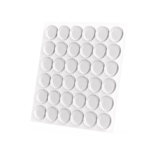 SITERITELTD 36 Stück(1 Blätter) Transparent Rund Selbstklebend,20 x 2 mm Silikon Schutzpuffer,Antirutsch Pads Glasplatte,Schutzpuffer Abstandshalter Transparente,für Glasflächen, Wände von SITERITELTD