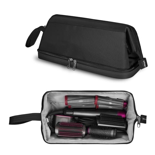 SITHON Reise Tasche für Dyson Airwrap Styler, Doppellagige Tragbare Tasche für Dyson Airwrap Frisur-Werkzeug und Zubehör, Aufbewahrungstasche für Dyson Supersonic Haartrockner (nur Tasche) (Schwarz) von SITHON