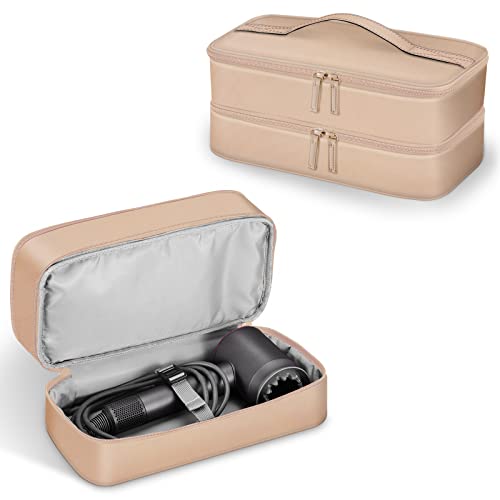 SITHON Reise Tasche für Dyson Supersonic Haartrockner, Doppellagige Tragetasche für Dyson Airwrap Styler für Dyson Corrale Haarglätter für Ionen Föhn AC Motor 1800W Haartrockner (NUR Tasche), Roségold von SITHON