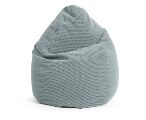 SITTING POINT only by MAGMA BeanBag COMODO XL Sitzsack mit Plüsch aus 100% Polyester - 70x110cm, Hülle waschbar, Oeko-TEX Standard-Zertifiziert, salbei von SITTING POINT only by MAGMA