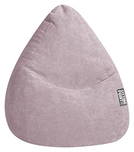 SITTING POINT only by MAGMA Sitzsack ALFA Velours Altrose XXL ca. 300L von SITTING POINT only by MAGMA