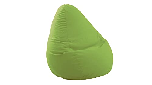 SITTING POINT only by MAGMA BeanBag Easy L Indoor Sitzsack, Lounge Sitzkissen, 70x90cm, Made in Germany, Waschbar, Sessel für Kinder & Erwachsene, grün von SITTING POINT only by MAGMA