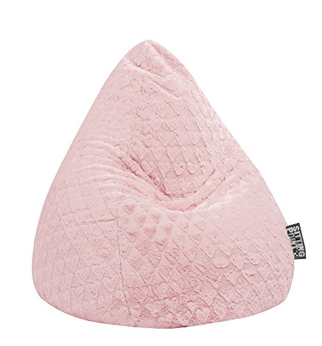 SITTING POINT only by MAGMA Sitzsack Fluffy Hearts L ca. 120 Liter Rose (bis ca. 7 Jahre) von SITTING POINT only by MAGMA