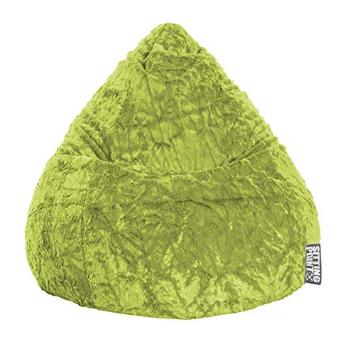 SITTING POINT only by MAGMA Sitzsack Fluffy XL ca. 220 Liter grün von SITTING POINT only by MAGMA