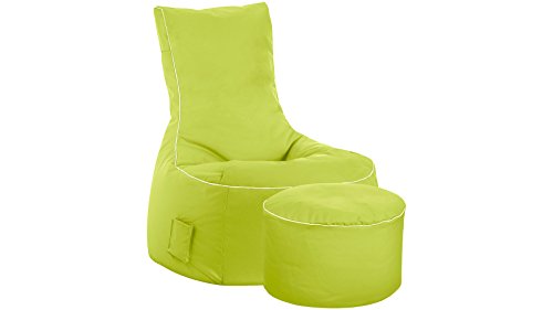 SITTING POINT only by MAGMA Sitzsack-Set Scuba Swing + Hocker grün von SITTING POINT only by MAGMA