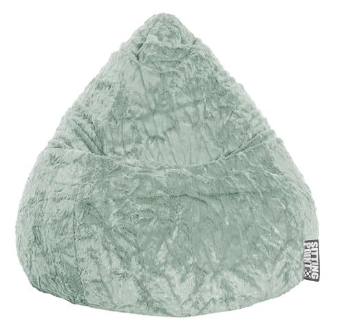 Sitting Point Sitzsack Fluffy Hearts XL ca. 220 Liter Salbei von SITTING POINT only by MAGMA