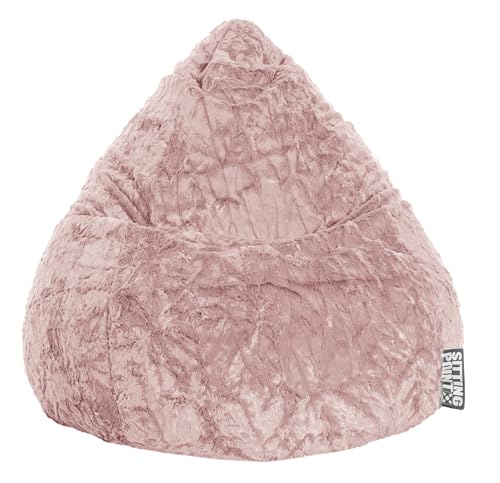 Sitting Point Sitzsack Fluffy L ca. 120 Liter Altrose von SITTING POINT only by MAGMA