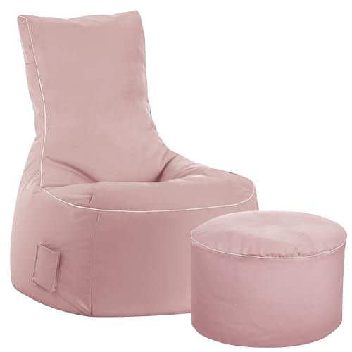 Sitting Point Sitzsack-Set Scuba Swing + Hocker Altrose von SITTING POINT only by MAGMA