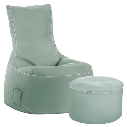 Sitting Point Sitzsack-Set Scuba Swing + Hocker eukalyptus von SITTING POINT only by MAGMA