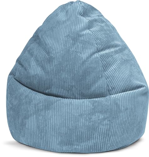 Sitting Point by Magma BeanBag Shara XXL Sitzsack aus Flauschcord - 80x130cm, Hülle waschbar, Petrol, Oeko-TEX®-Zertifiziert von SITTING POINT only by MAGMA