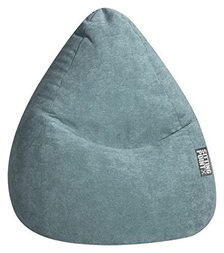 SITTING POINT only by MAGMA Sitzsack ALFA Velours Petrol XXL ca. 300L von SITTING POINT only by MAGMA