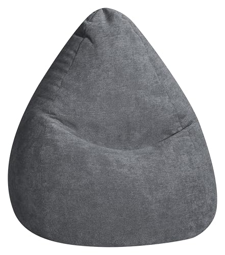 SITTING POINT only by MAGMA Sitzsack ALFA Velours anthrazit XL ca. 220L von SITTING POINT only by MAGMA