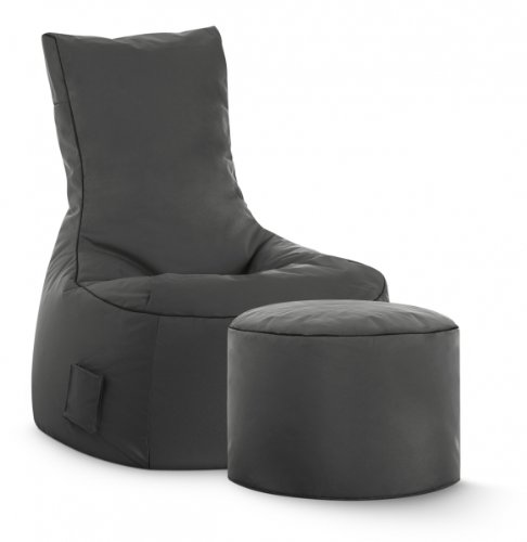 SITTING POINT only by MAGMA Sitzsack-Set Brava Swing + Hocker anthrazit von SITTING POINT only by MAGMA