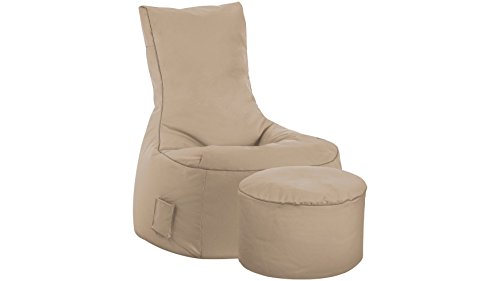 SITTING POINT only by MAGMA Sitzsack-Set Scuba Swing + Hocker Khaki von SITTING POINT only by MAGMA