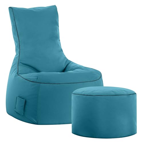 SITTING POINT only by MAGMA Sitzsack-Set Scuba Swing + Hocker Petrol von SITTING POINT only by MAGMA