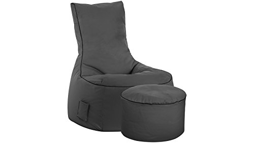 SITTING POINT only by MAGMA Sitzsack-Set Scuba Swing + Hocker anthrazit von SITTING POINT only by MAGMA