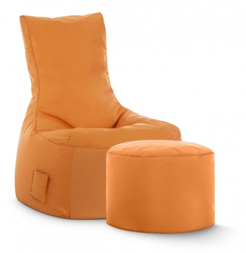 Sitzsack-Set Scuba Swing + Hocker orange von Sitting Point