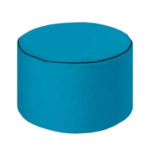 home24 Fußhocker Scuba dot com Ø 50cm Blau/Petrol von home24
