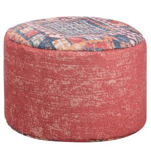 home24 Pouf DotCom Ø 50cm Rot von home24