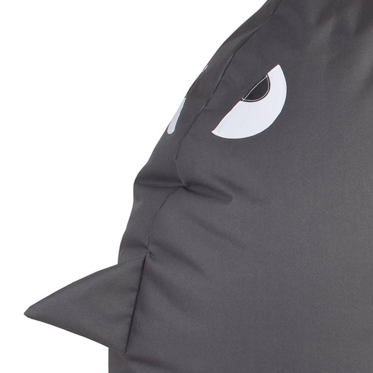 home24 Sitzsack Shark Brava Grau/Grau/Türkis Webstoff 90 x 60 x 80cm von home24