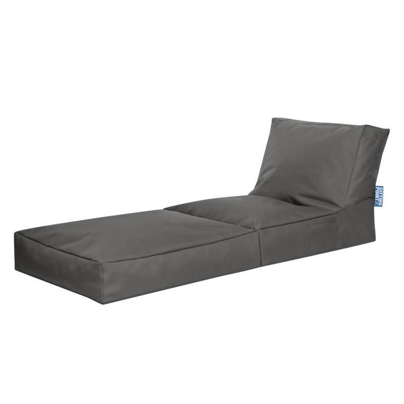 home24 Sitzsack Twist Scuba Grau/Lehm Webstoff 70 x 80 x 90cm von home24