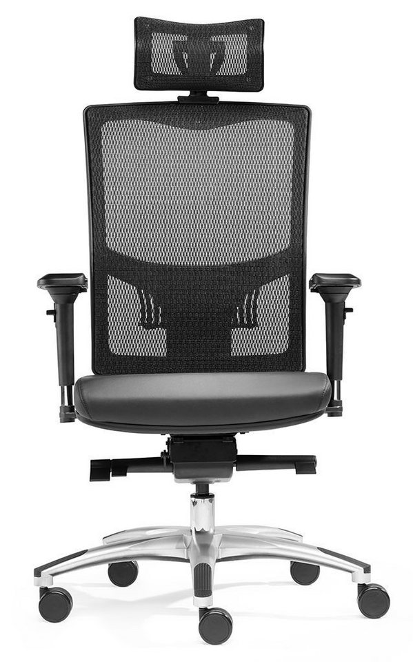 SITWELL STEIFENSAND AG Bürostuhl Designer Netz-Bürostuhl mit stilvoller Aluminium-Optik von SITWELL STEIFENSAND AG