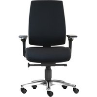 SITWELL STEIFENSAND Bandscheiben-Bürostuhl Cebra, vollflächige Kunststoff-Rückenschale, Universalrollen, Leder, schwarz von SITWELL STEIFENSAND