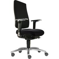 SITWELL STEIFENSAND Bandscheiben-Bürostuhl Cebra, vollflächige Kunststoff-Rückenschale, Universalrollen, Polyester, schwarz von SITWELL STEIFENSAND