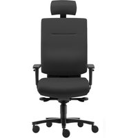 SITWELL STEIFENSAND Bandscheiben-Bürostuhl MyChair, extrabreit, mit Teppichbodenrollen, mit Kopfstütze, Polyester, Tragkraft 180 kg von SITWELL STEIFENSAND