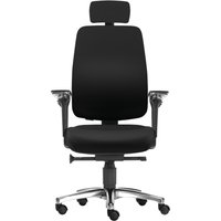 SITWELL STEIFENSAND Bandscheiben-Bürostuhl Spirit, tiefenverstellbare Lordosenstütze, 5D-Armlehne, mit Kopfstütze, Leder, schwarz von SITWELL STEIFENSAND