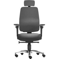 SITWELL STEIFENSAND Bandscheiben-Bürostuhl Spirit, tiefenverstellbare Lordosenstütze, 5D-Armlehne, mit Kopfstütze, Polyester, dunkelgrau von SITWELL STEIFENSAND
