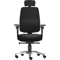 SITWELL STEIFENSAND Bandscheiben-Bürostuhl Spirit, tiefenverstellbare Lordosenstütze, 5D-Armlehne, mit Kopfstütze, Polyester, schwarz von SITWELL STEIFENSAND