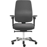 SITWELL STEIFENSAND Bürostuhl Spirit, tiefenverstellbare Lordosenstütze, Aluminium-Fußkreuz, Polyester, dunkelgrau von SITWELL STEIFENSAND