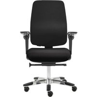 SITWELL STEIFENSAND Bürostuhl Spirit, tiefenverstellbare Lordosenstütze, Aluminium-Fußkreuz, Polyester, schwarz von SITWELL STEIFENSAND