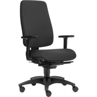SITWELL STEIFENSAND Bürostuhl Spirit, tiefenverstellbare Lordosenstütze, Kunststoff-Fußkreuz, Polyester, schwarz von SITWELL STEIFENSAND
