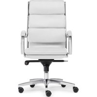 SITWELL STEIFENSAND Design-Bürostuhl Dream, Aluminium-Fußkreuz, nachhaltiges Bonded Leder, Tragkraft 125 kg, weiß von SITWELL STEIFENSAND