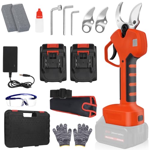 Akku Astschere Elektrische Gartenschere Baumschere Elektrisch Elektro Schere Akkuschere Electric Pruning Shears Rebschere Accu Akkuastscheren Rosenschere Garten Astschneider Wiederaufladbare Kabellos von SIUHEN