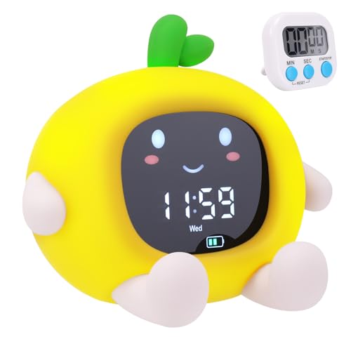 Kinder Wecker Schlaftrainer Digital Lichtwecker Digitaler Kinderwecker Alarm Clock Kids Jungen Mädchen Kind Silikon Nachtlicht Mit 8 Farben Licht + Timer, Led-anzeige Tag Und Nacht, Snooze-Funktion Kinder Wecker Schlaftrainer Digital Lichtwecker Digitaler Kinderwecker Alarm Clock Kids Jungen Mädchen Kind Silikon Nachtlicht Mit 8 Farben Licht + Timer, Led-anzeige Tag Und Nacht, Snooze-Funktion von SIUHEN