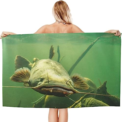 SIVAGA Mikrofaser Strandtuch 80x160 cm Wels Badetuch 3D Ozean Weiches Leicht Handtuch Schnelltrocknend Sandfreies Strandhandtuch Saunahandtuch Reisehandtuch von SIVAGA