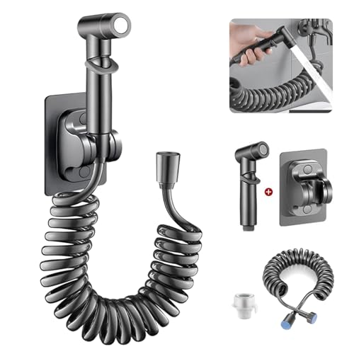Bidet Handbrause Einsatz Brause Armatur WC Jet Dusche Spray Aufsatz Waschbeckenbrause Hand Shower mit Schlauch für Toilette Waschbecken, Grau Bidet Handbrause Einsatz Brause Armatur WC Jet Dusche Spray Aufsatz Waschbeckenbrause Hand Shower mit Schlauch für Toilette Waschbecken, Grau von SIVFOTID